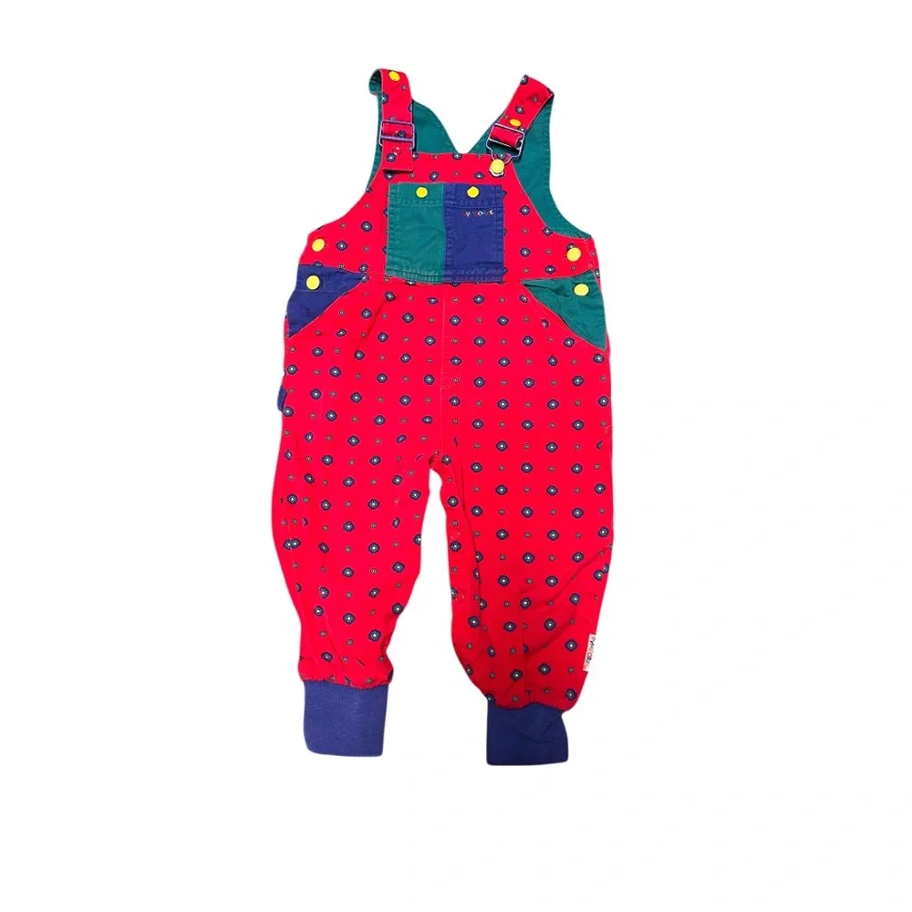 Gymboree rainbow tag overalls size small 1-2 year old